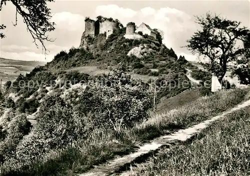 AK / Ansichtskarte Kirn_Nahe Blick zur Kyrburg Burgruine Kirn_Nahe