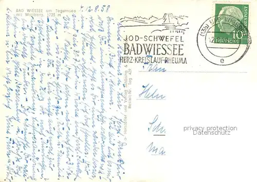 AK / Ansichtskarte Bad_Wiessee Panorama mit Tegernsee und Wallberg Fliegeraufnahme Bad_Wiessee