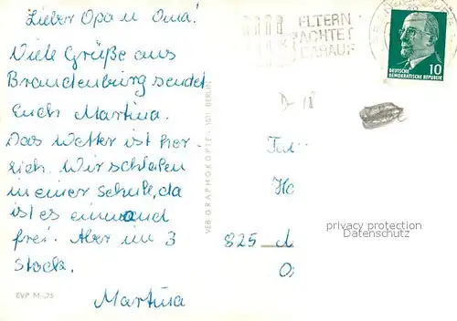 AK / Ansichtskarte Brandenburg_Havel Friedenswarte Stadtpanorama Friedenstrasse Heinrich Heine Ufer Promenade am Fluss Brandenburg Havel