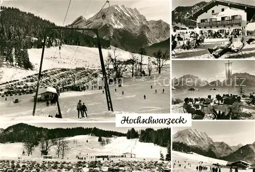 AK / Ansichtskarte Ramsau_Berchtesgaden Skizentrum Hochschwarzeck Wintersportplatz Berchtesgadener Alpen Ramsau Berchtesgaden