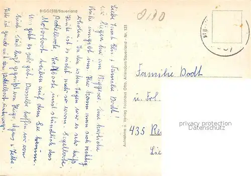 AK / Ansichtskarte Olpe_Biggesee Panorama Stausee Talsperre Olpe Biggesee