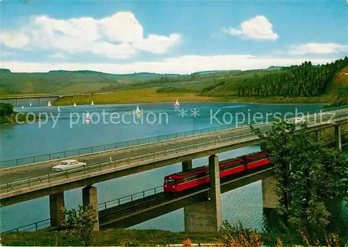 AK / Ansichtskarte Biggesee Dumicketal Doppelstockbruecke Stausee Biggesee