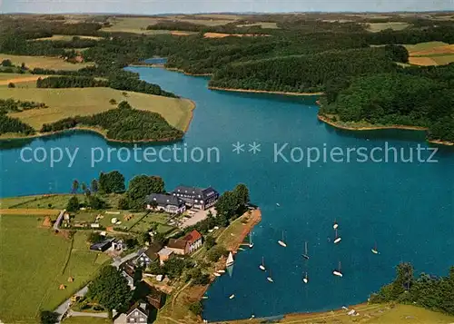 AK / Ansichtskarte Hueckeswagen Seehotel Bevertalsperre Fliegeraufnahme Hueckeswagen