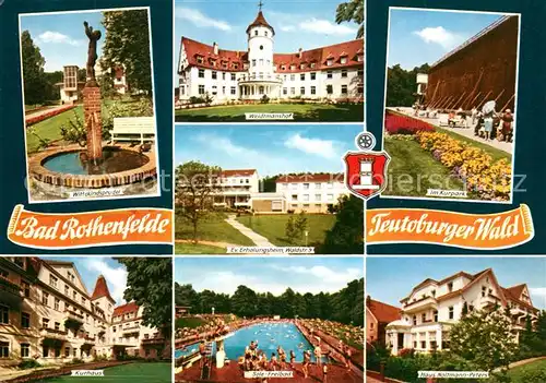 AK / Ansichtskarte Bad_Rothenfelde Wittekindsprudel Weidtmannshof Erholungsheim Kurpark Saline Kurhaus Freibad Bad_Rothenfelde