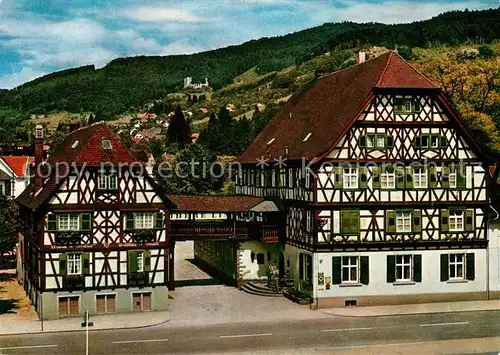 AK / Ansichtskarte Oberkirch_Baden Hotel Obere Linde Fachwerkhaus Oberkirch_Baden