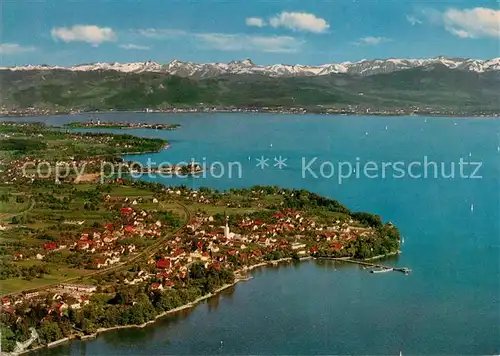 AK / Ansichtskarte Nonnenhorn Alpenpanorama Fliegeraufnahme Nonnenhorn