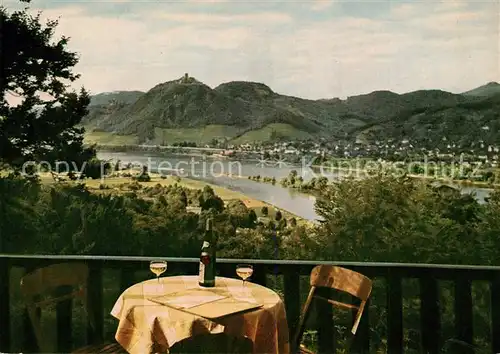 AK / Ansichtskarte Remagen Panorama Blick vom Rolandsbogen ueber den Rhein auf das Siebengebirge Remagen