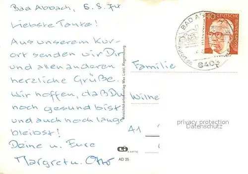 AK / Ansichtskarte Bad_Abbach Kurpark Teich Springbrunnen Skulptur Wappen Bad_Abbach