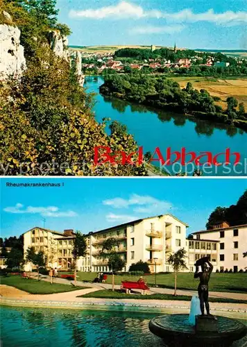 AK / Ansichtskarte Bad_Abbach Panorama Blick ueber die Donau Felsen Krankenhaus Bad_Abbach