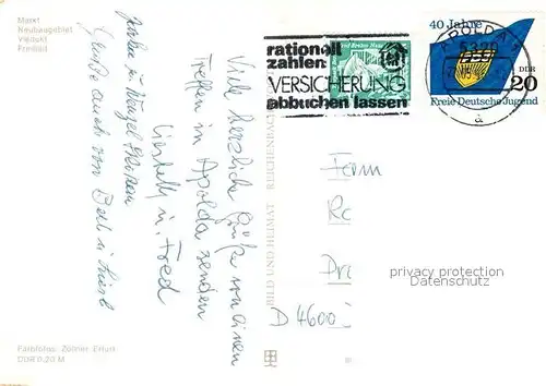 AK / Ansichtskarte Apolda Markt Neubaugebiet Viadukt Freibad Apolda