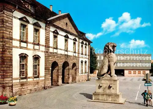 AK / Ansichtskarte Landau_Pfalz Wein  und Gartenstadt Am Deutschen Tor Loewenstatue Landau Pfalz