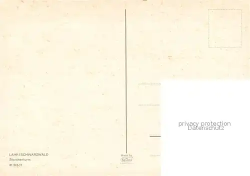 AK / Ansichtskarte Lahr_Baden Storchenturm Stadtmauer Lahr_Baden