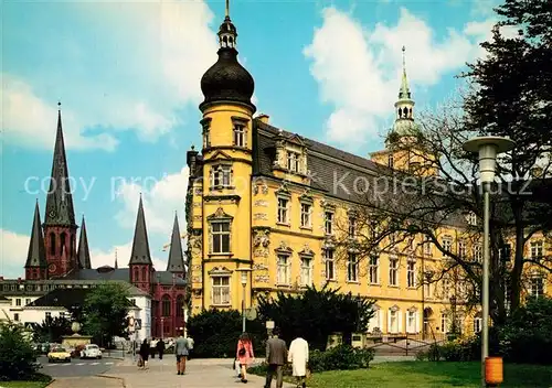 AK / Ansichtskarte Oldenburg_Niedersachsen Lambertikirche und Schloss Oldenburg Niedersachsen