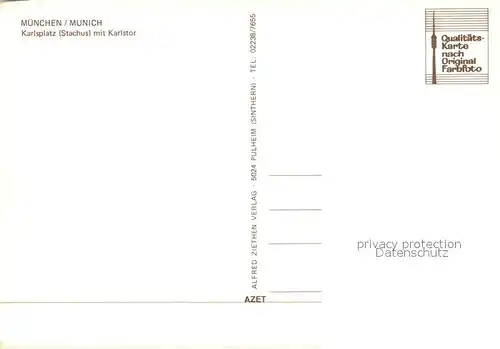 AK / Ansichtskarte Muenchen Karlsplatz Stachus mit Karlstor Tuerme der Frauenkirche Muenchen