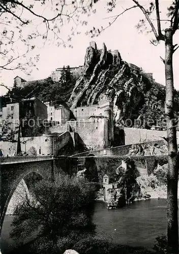 AK / Ansichtskarte Sisteron Pont sur la Durance Rocher de la Citadelle Sisteron