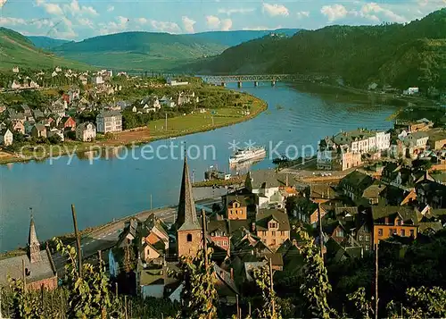 AK / Ansichtskarte Bullay_Mosel Weinorte Bullay und Alf mit Marienburg Moseltal Bullay_Mosel