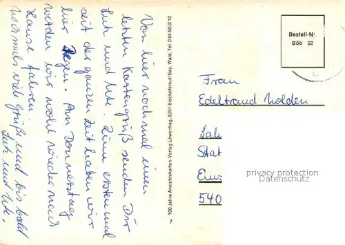 AK / Ansichtskarte Boebrach Wasserfall Kirche Kapelle Panorama Bayerischer Wald Boebrach