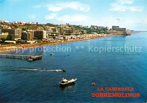 AK / Ansichtskarte Torremolinos Playa de la Carihuela vista aerea Torremolinos