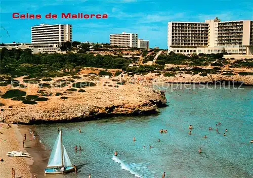 AK / Ansichtskarte Calas_de_Mallorca Strand Bucht Hotels vista aerea Calas_de_Mallorca