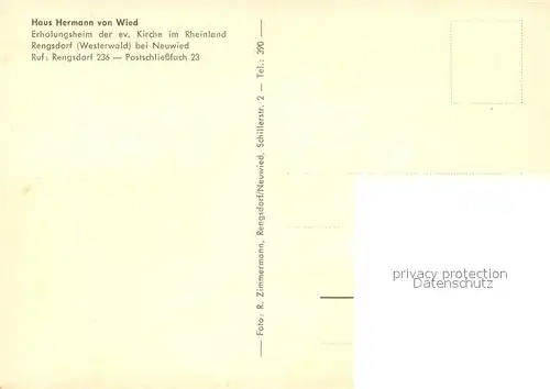 AK / Ansichtskarte Rengsdorf Haus Hermann von Wied Erholungsheim Rengsdorf