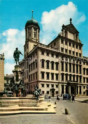 AK / Ansichtskarte Augsburg Rathaus Brunnen Historische Sammlung Augsburg