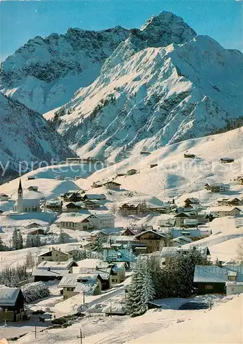 AK / Ansichtskarte Hirschegg_Kleinwalsertal_Vorarlberg Winterpanorama mit Widderstein Alpen Hirschegg_Kleinwalsertal