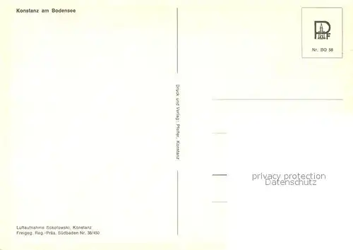 AK / Ansichtskarte Konstanz_Bodensee Fliegeraufnahme Konstanz_Bodensee