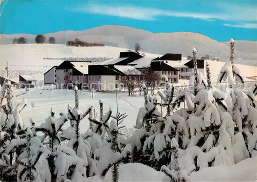 AK / Ansichtskarte Oberhundem Konrad Adenauer Haus Ferienstaette der Kolpingsfamilie Winterlandschaft Oberhundem