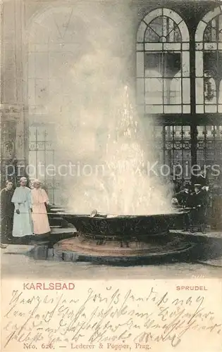 AK / Ansichtskarte Karlsbad_Eger Sprudel Karlsbad_Eger