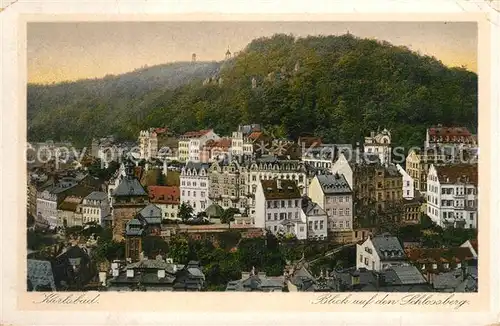 AK / Ansichtskarte Karlsbad_Eger Schlossberg Karlsbad_Eger