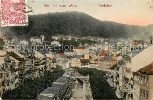 AK / Ansichtskarte Karlsbad_Eger Alte und Neue Wiese  Karlsbad_Eger