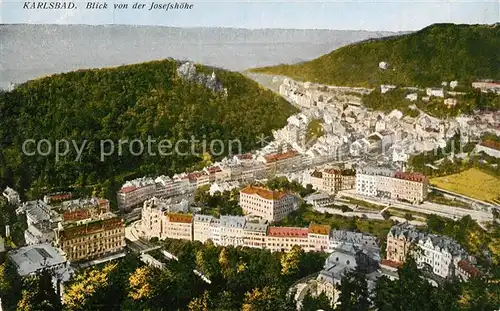 AK / Ansichtskarte Karlsbad_Eger Blick von der Josefshoehe  Karlsbad_Eger