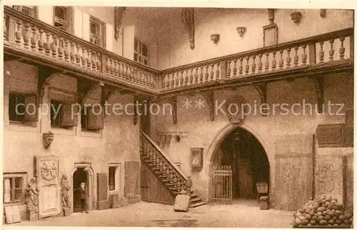 AK / Ansichtskarte Eger_Cheb_Tschechien Stadthaushof Wallensteinhaus  