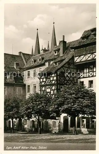 AK / Ansichtskarte Eger_Cheb_Tschechien A. H. Platz Stoeckl 