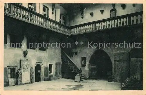 AK / Ansichtskarte Eger_Cheb_Tschechien Stadthaushof Wallensteinhaus 