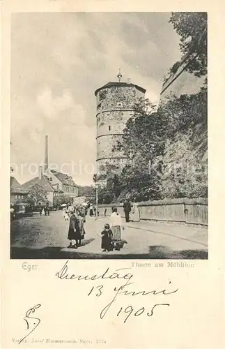 AK / Ansichtskarte Eger_Cheb_Tschechien Turm am Muehltor  