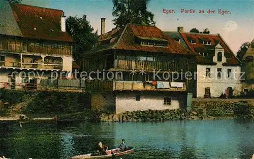 AK / Ansichtskarte Eger_Cheb_Tschechien Haeuser an der Eger  