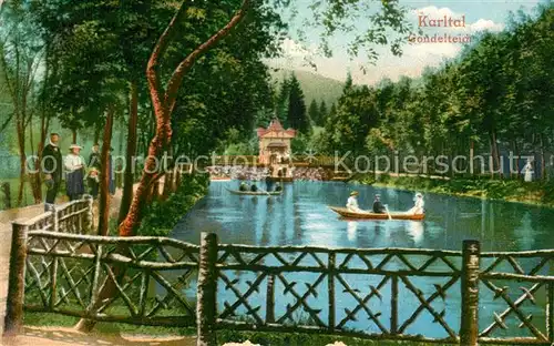 AK / Ansichtskarte Karltal_Schluckenau Gondelteich 