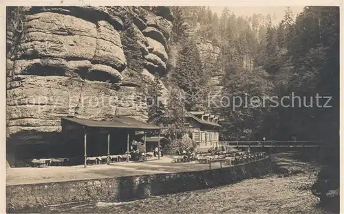 AK / Ansichtskarte Ceske_Svycarsko Edmundova Souteska Restaurace  Ceske Svycarsko