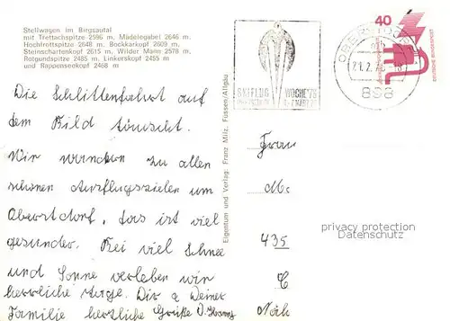 AK / Ansichtskarte Oberstdorf Stellwagen Birgsautal Oberstdorf