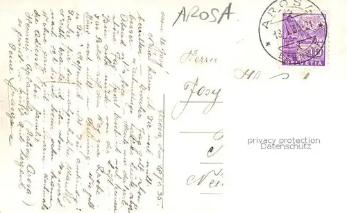 AK / Ansichtskarte Arosa_GR Ortspartie Arosa_GR