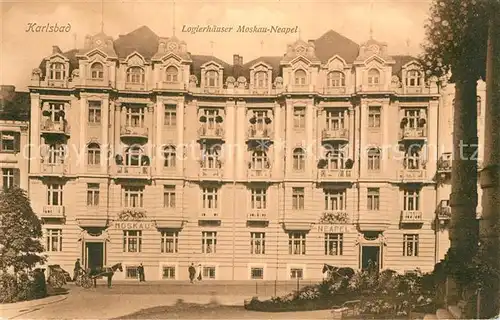 AK / Ansichtskarte Karlsbad_Eger Logierhaeuser Moskau Neapel Karlsbad_Eger