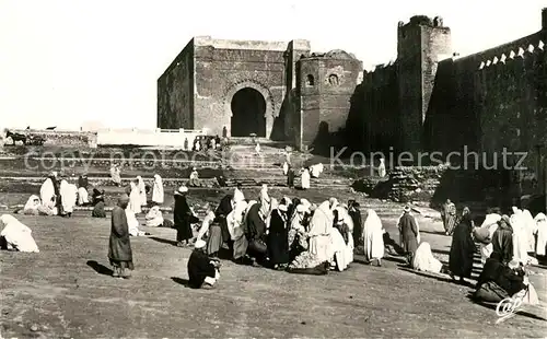 AK / Ansichtskarte Rabat_Marokko Marchede la Laine a la Porte des Ouaias Rabat Marokko