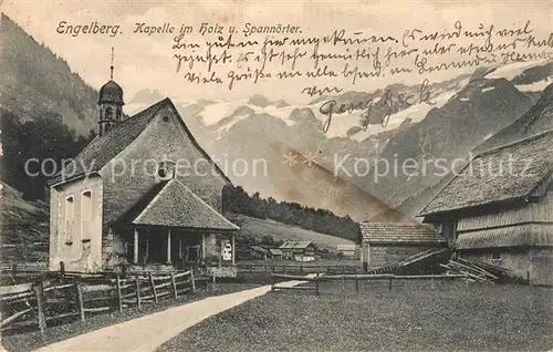 AK / Ansichtskarte Engelberg_OW Kapellemit Spannoerter Engelberg OW