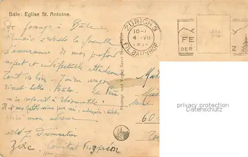 AK / Ansichtskarte Basel_BS St Antoniuskirche Basel_BS