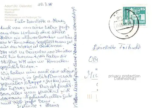 AK / Ansichtskarte Adorf_Vogtland Neubaugebiet Waldbad Pfortenberg Heimatmuseum Freiberger Tor Rathaus Adorf_Vogtland