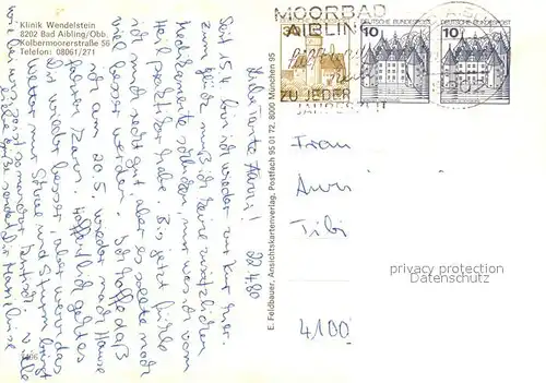 AK / Ansichtskarte Bad_Aibling Klinik Wendelstein Empfang Speisesaal Sonnenterrasse Park Minigolf Bad_Aibling