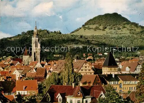 AK / Ansichtskarte Tuttlingen Stadtbild mit Marienkirche und Achalm Schwaebisch Alb Tuttlingen