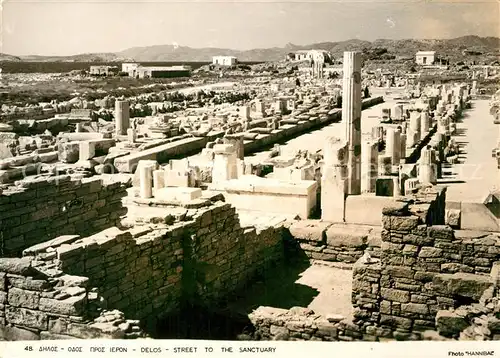 AK / Ansichtskarte Delos Street to the Sanctuary Ruinen Antike Staette Delos