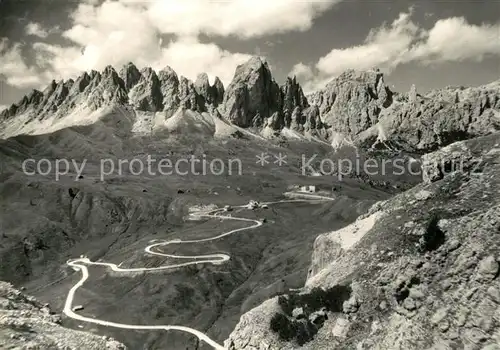 AK / Ansichtskarte Groednerjoch mit Tschiergruppe Gebirgspanorama Dolomiten Groednerjoch